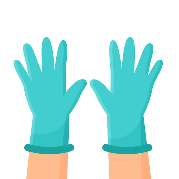 Free Vector hand gloves for protection style