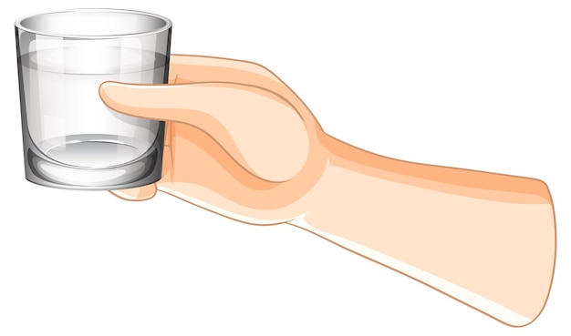 Free Vector hand holding a glass