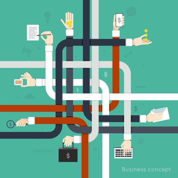 Free Vector hand holding objects flat line