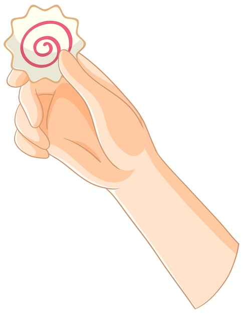 Free Vector hand holding a spiral cookie