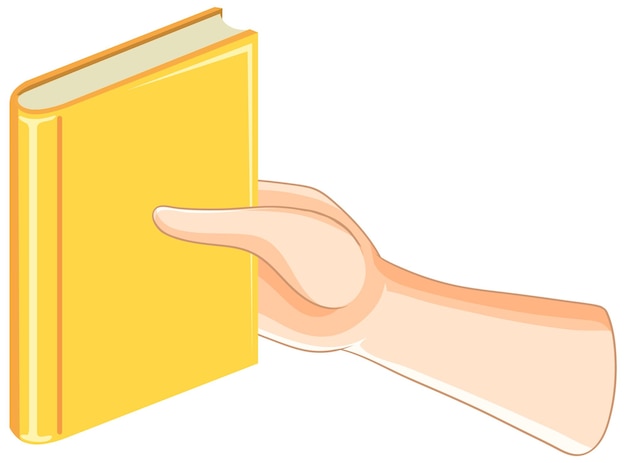 Free Vector hand holding a yellow book