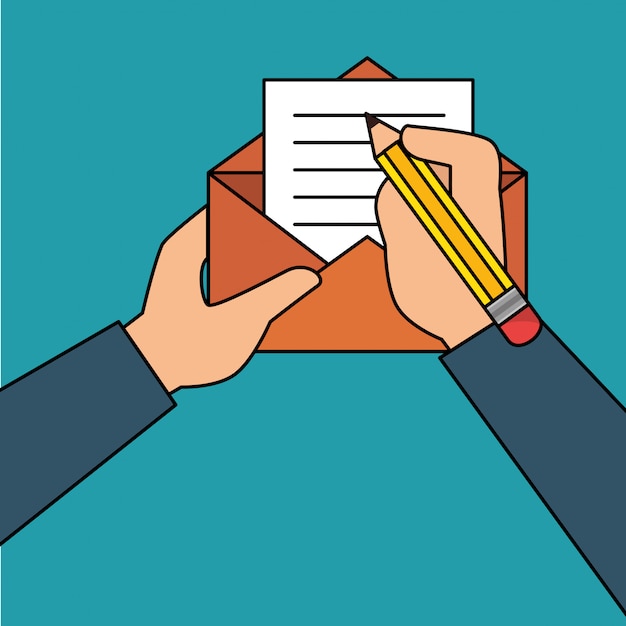 hand human with envelope