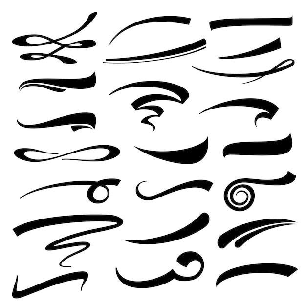 Hand lettering underlines set