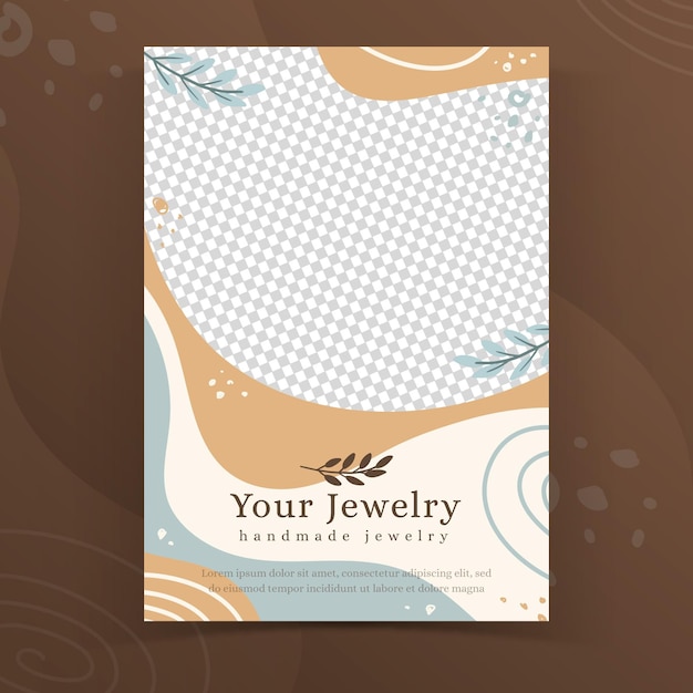 Free Vector hand-made jewelry flyer template