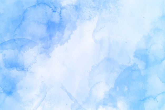 Hand painted abstract blue wallpaper in watercolor