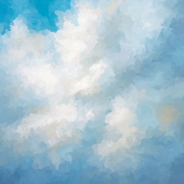 Free Vector hand painted abstract clouds background