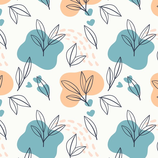 Hand painted abstract floral pattern