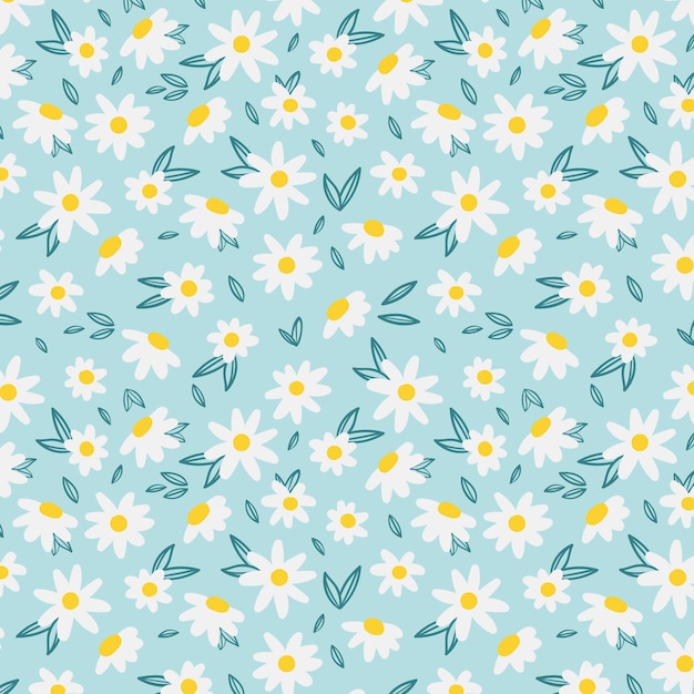 Free Vector hand painted abstract floral pattern