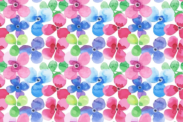 Hand painted abstract floral pattern