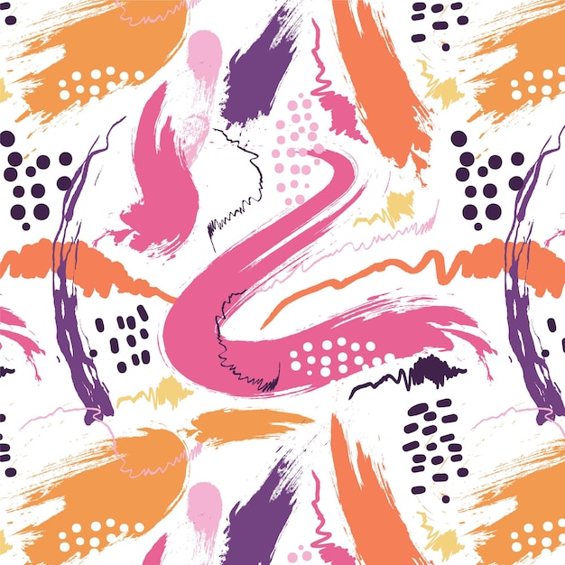 Free vector hand painted abstract painting pattern design