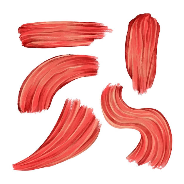 Free Vector hand painted acrylic brush stroke collection