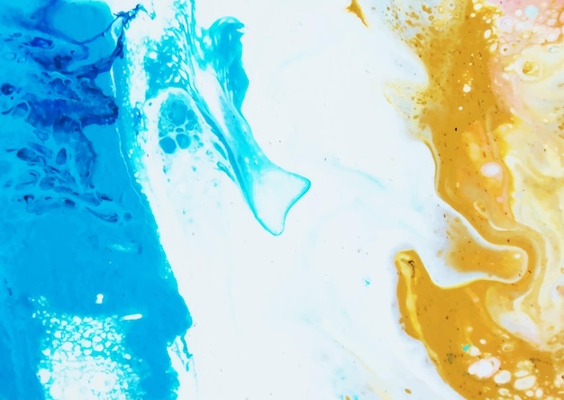 Hand painted beach themed fluid art design