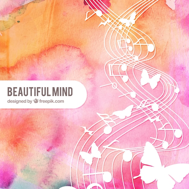 Free Vector hand painted beautiful mind