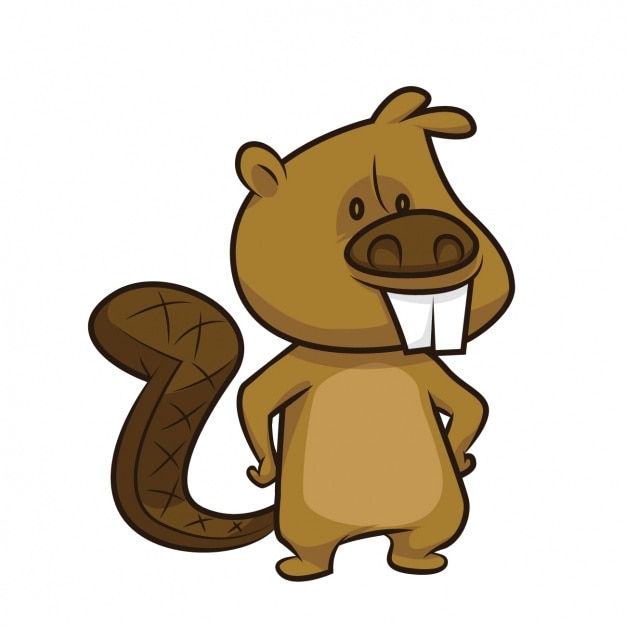 Free vector hand painted beaver design