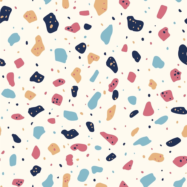 Free Vector hand painted colorful terrazzo pattern