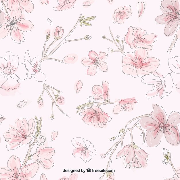 Hand painted floral background