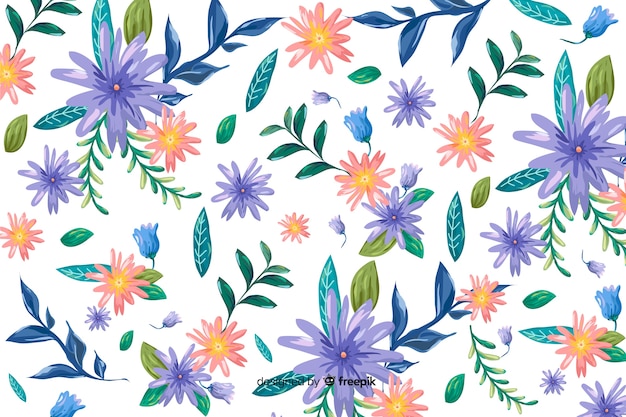 Hand painted floral background