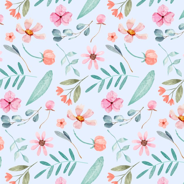 Hand painted flowers pattern