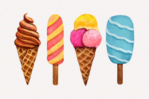 Hand painted ice cream pack