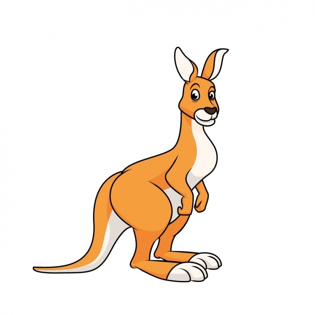 Free Vector hand painted kangaroo design