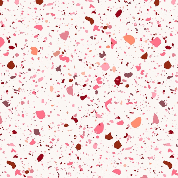 Hand painted monochromatic terrazzo pattern