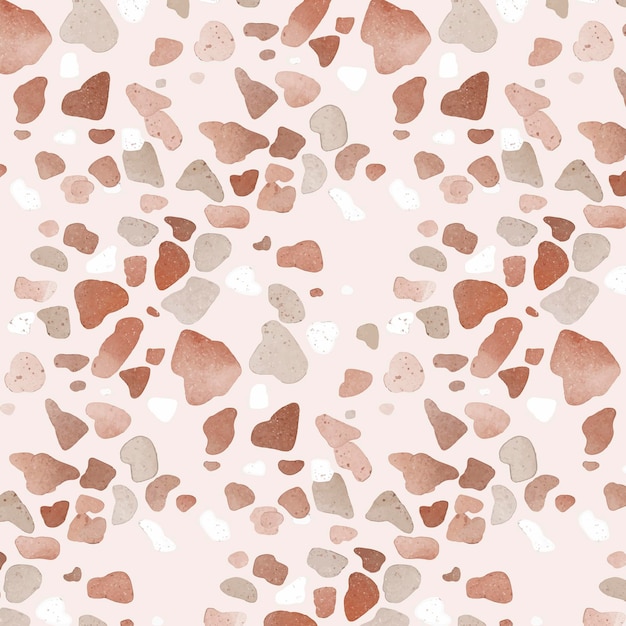 Hand painted monochromatic terrazzo pattern