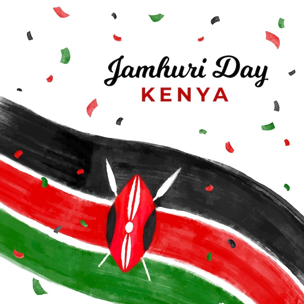 Hand painted national kenya jamhuri day