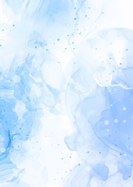 Free Vector hand painted pastel blue alcohol ink background design