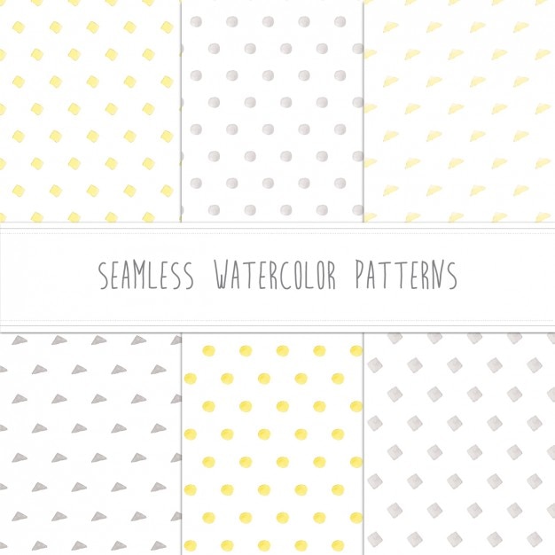 Free vector hand painted patterns collection