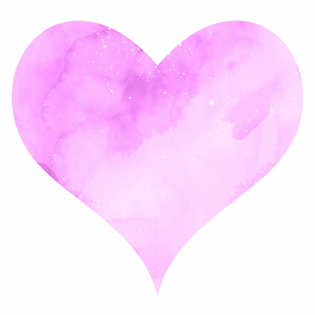 Free Vector hand painted pink watercolour heart design