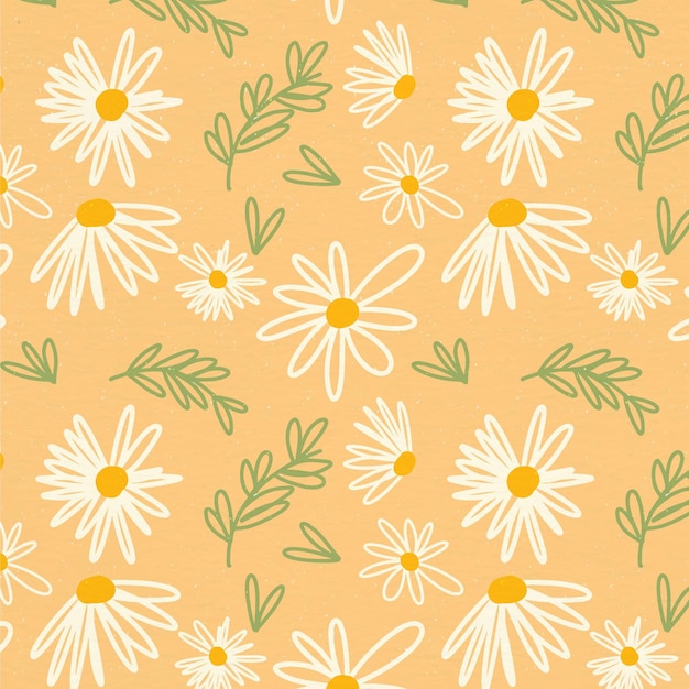 Free Vector hand painted pretty floral pattern