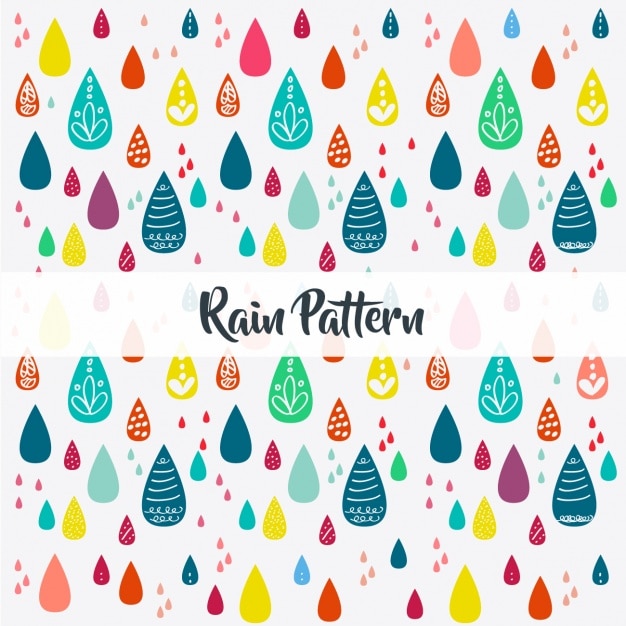 Free vector hand painted rain pattern