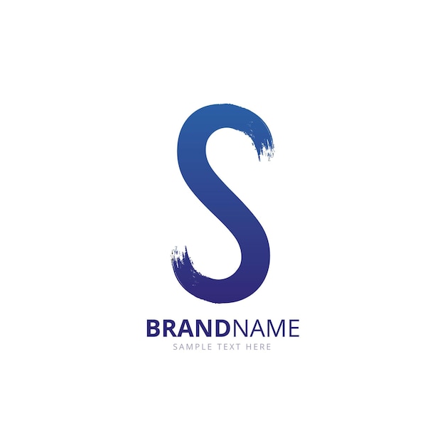 Free Vector hand painted s logo template