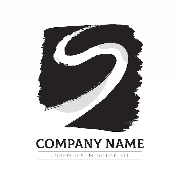 Free Vector hand painted s logo template