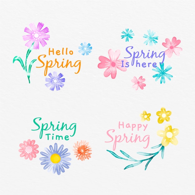 Hand painted spring labels