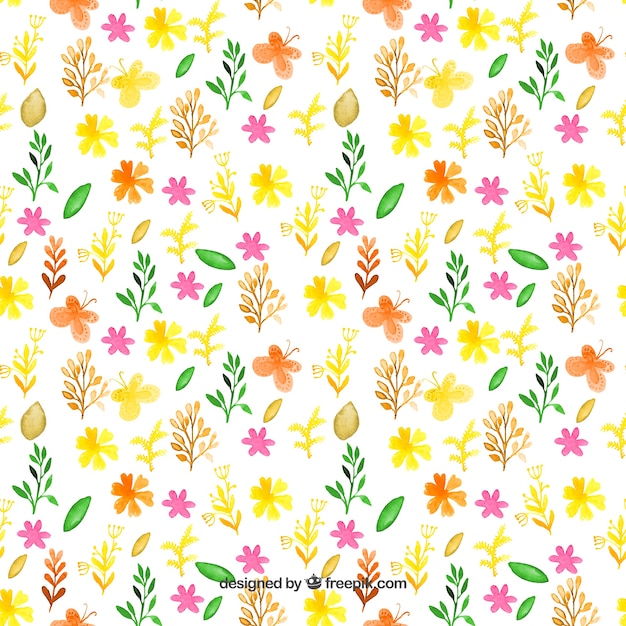 Hand painted spring pattern