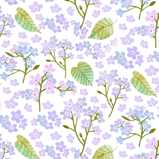 Free Vector hand painted watercolor botanical pattern