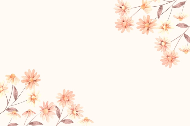 Free Vector hand painted watercolor floral background