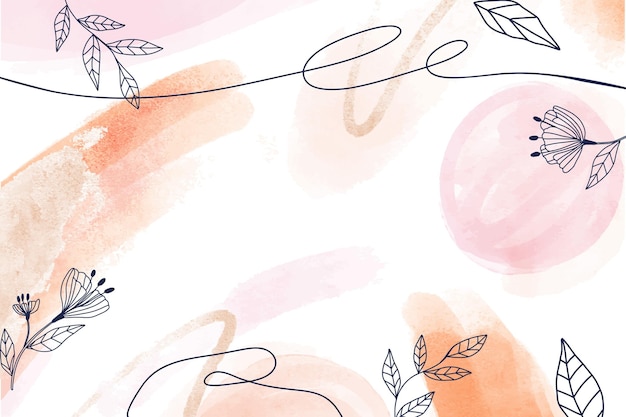 Free vector hand painted watercolor floral background