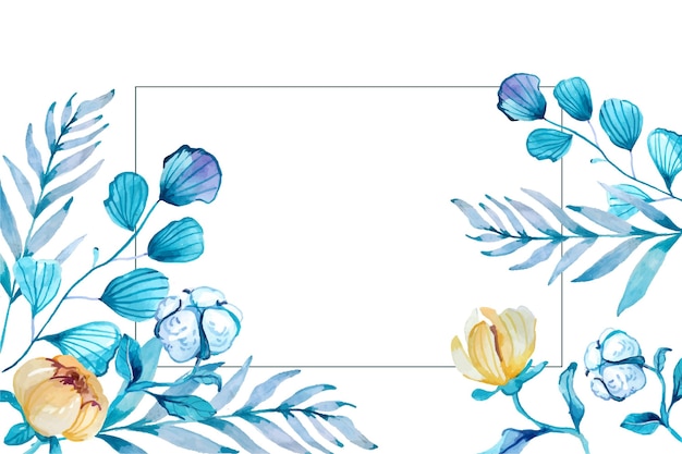 Free Vector hand painted watercolor floral background