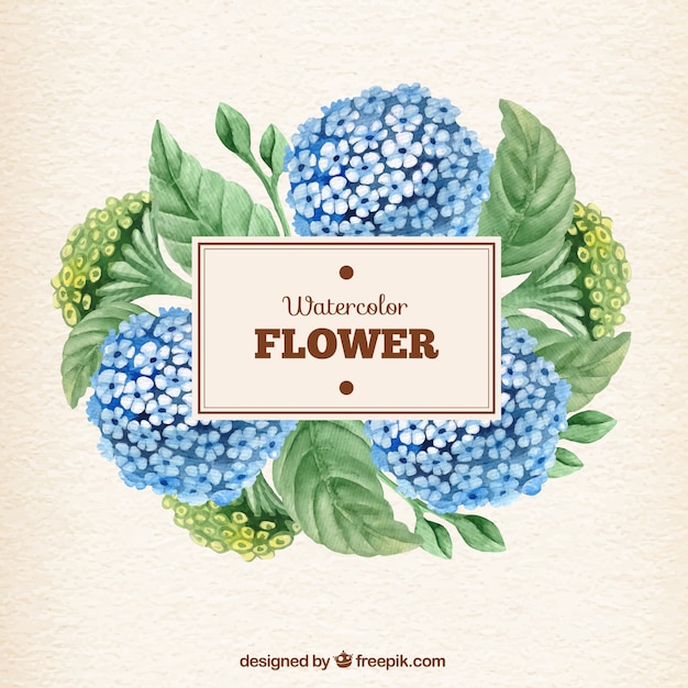 Free vector hand painted watercolor flower