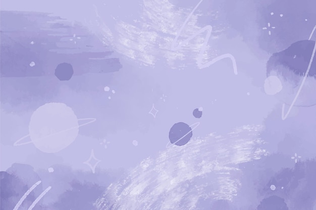 Free vector hand painted watercolor galaxy background