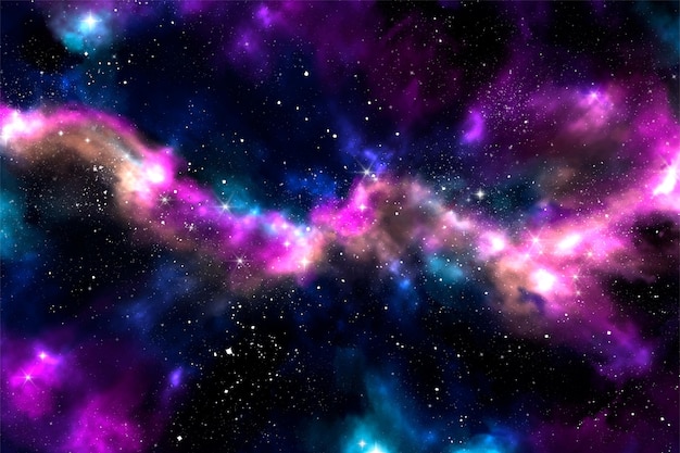 Free vector hand painted watercolor galaxy background