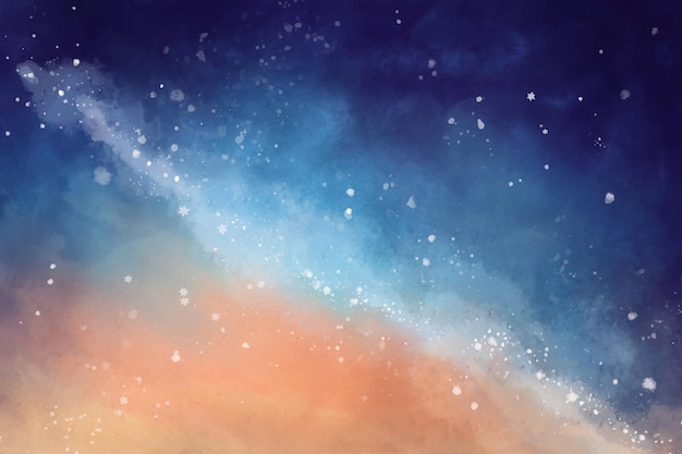 Hand painted watercolor galaxy background