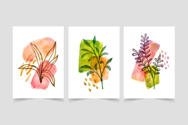 Hand painted watercolor minimal hand drawn covers collection