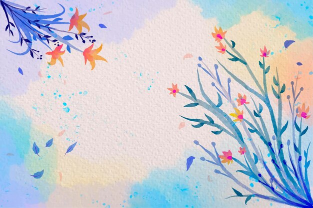 Hand painted watercolor nature background