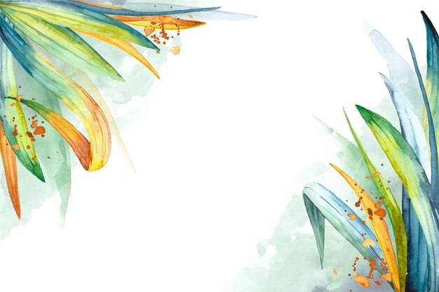 Hand painted watercolor nature background