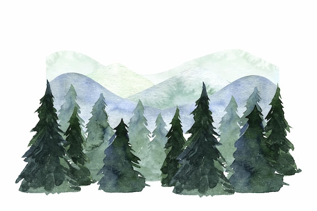 Free Vector hand painted watercolor nature background