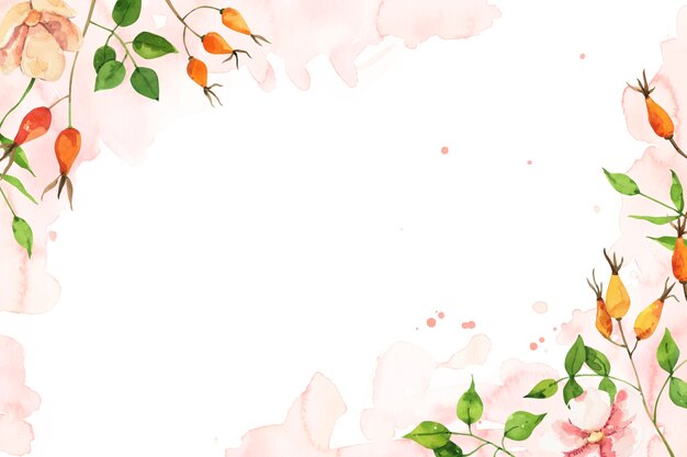 Hand painted watercolor nature background