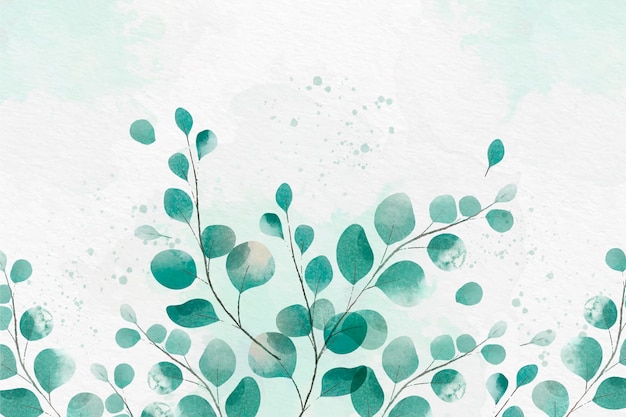 Free Vector hand painted watercolor nature background